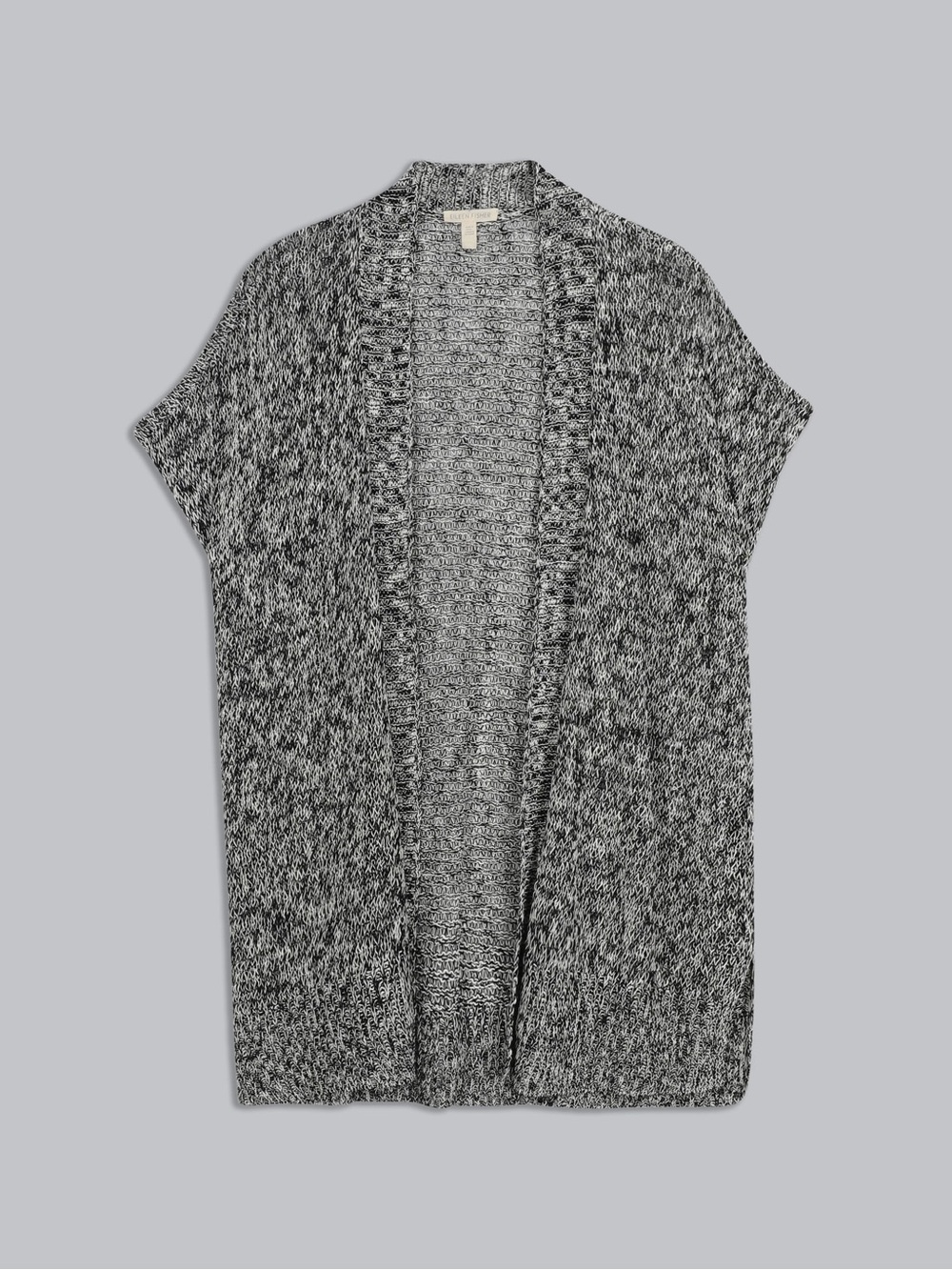 Eileen Fisher Organic Melange Linen Grain Twist Cardigan size XL coastal chic
